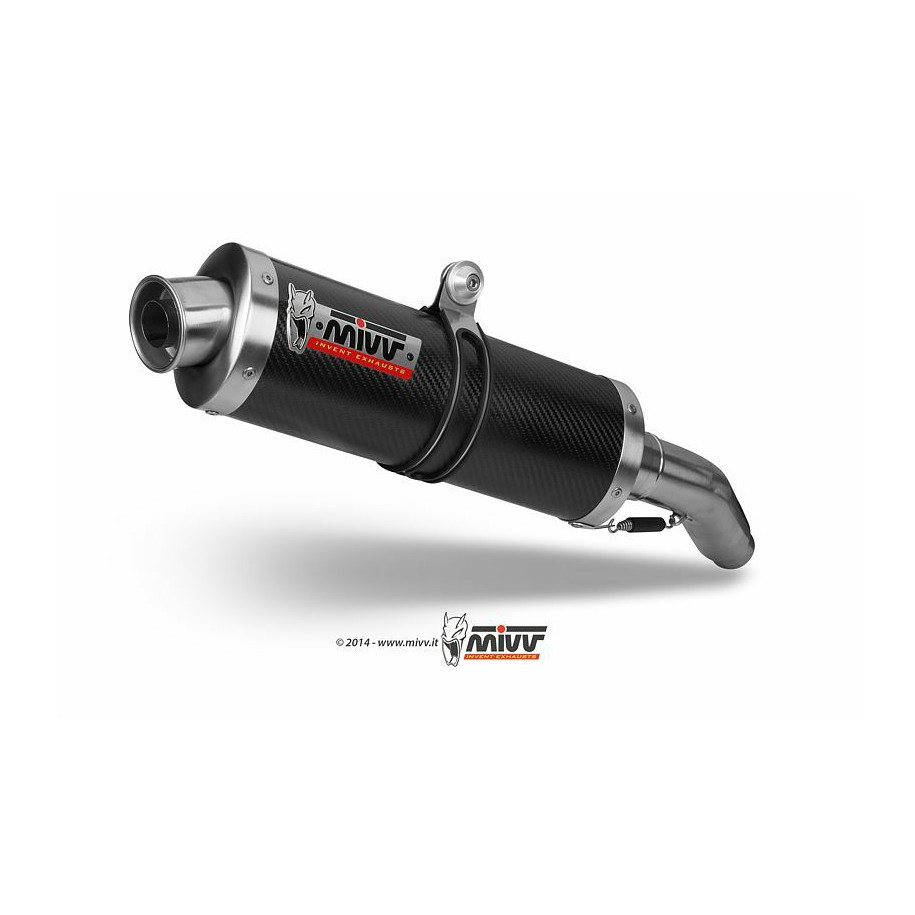 Silencieux double MIVV Oval Classic carbone Suzuki DL1000 V-Strom