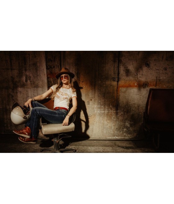 Tee-shirt Ringer rétro Ride Like a Girl Wildust Sisters