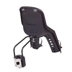 Siège enfant de vélo avant POLISPORT Bubbly Mini Plus FF fixation cadre - noir/gris foncé