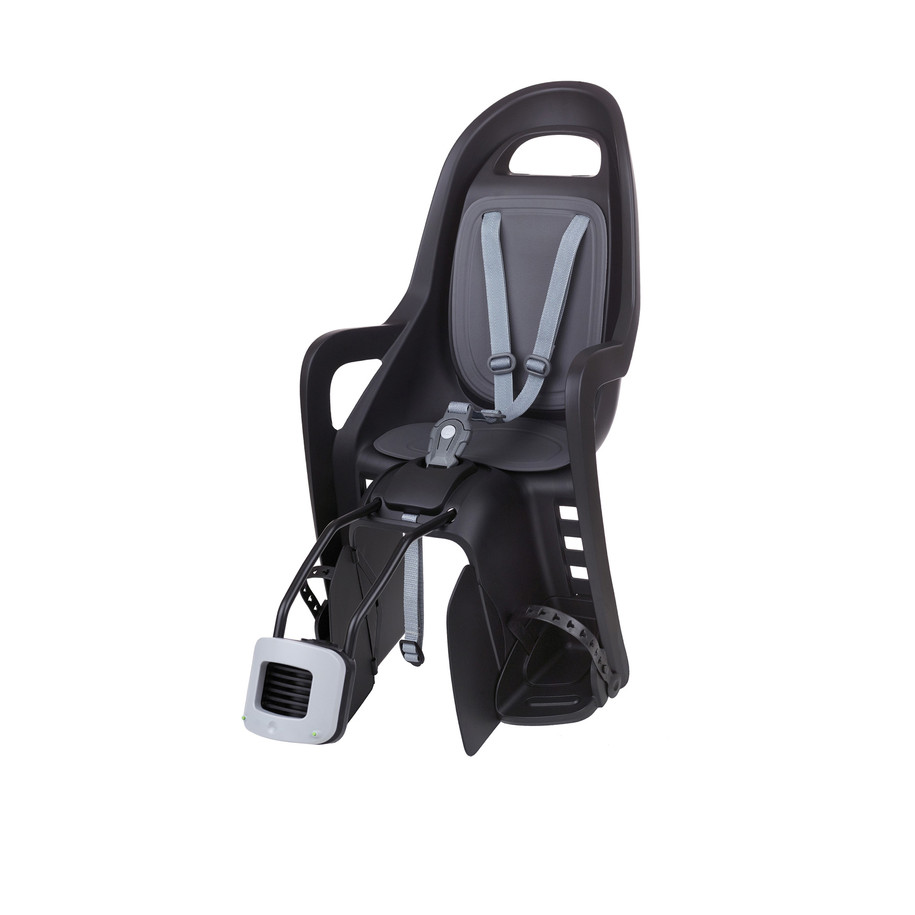 Siège enfant de vélo arrière POLISPORT Groovy Maxi FF fixation cadre - noir/gris foncé