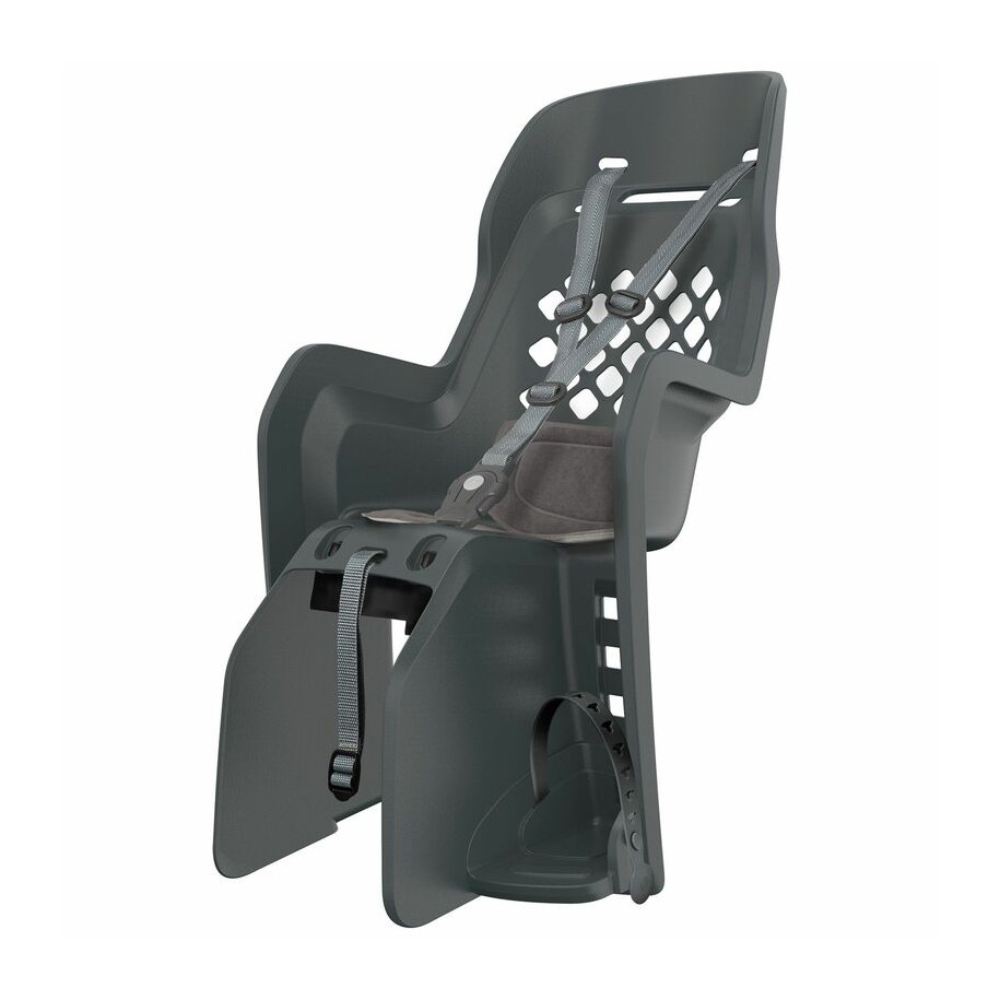 Siège enfant de vélo arrière POLISPORT Joy CFS fixation porte-bagages - gris foncé/gris foncé