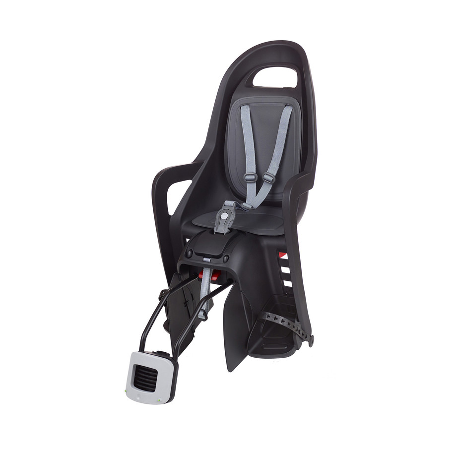 Siège enfant de vélo arrière POLISPORT Groovy RS+ fixation cadre - noir/gris foncé