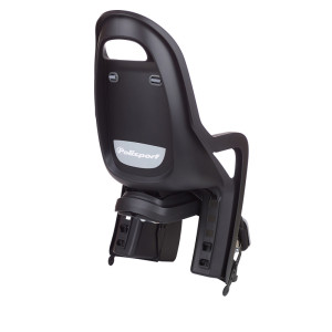 Siège enfant de vélo arrière POLISPORT Groovy RS+ fixation cadre - noir/gris foncé