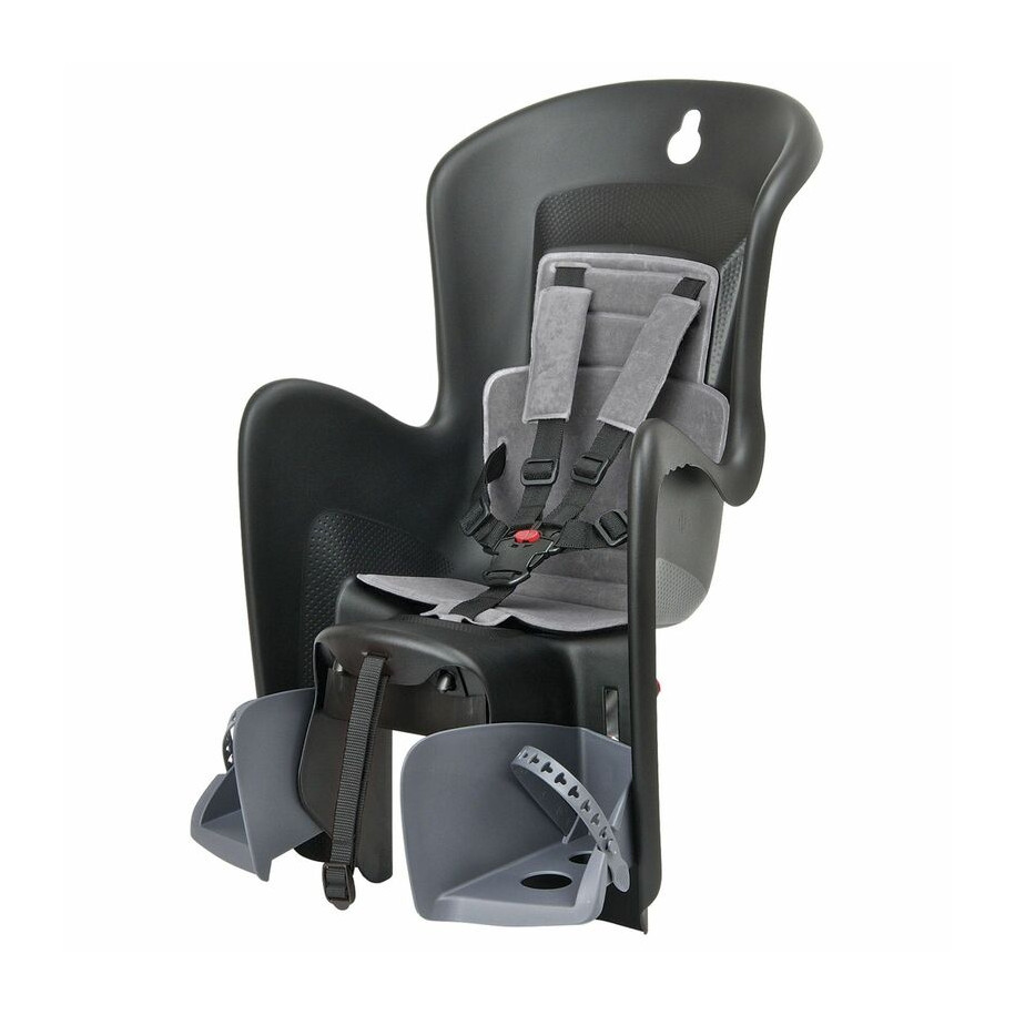 Siège enfant de vélo arrière POLISPORT Bilby Maxi CFS fixation porte-bagages - noir/gris foncé