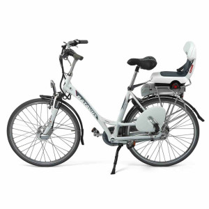 Siège enfant de vélo arrière POLISPORT Guppy Junior fixation porte-bagages -  gris clair/gris foncé