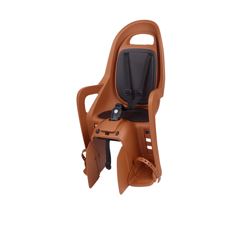 Siège enfant de vélo arrière POLISPORT Groovy Maxi CFS fixation porte-bagages - caramel/noir