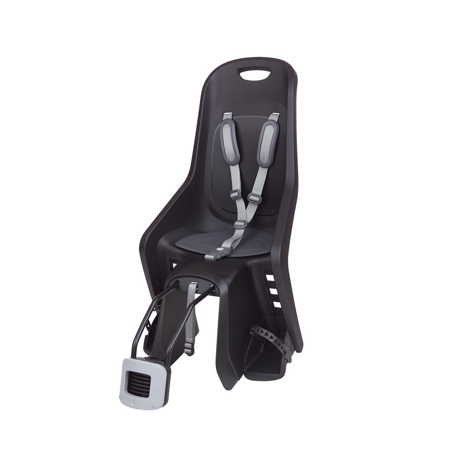 Siège enfant de vélo arrière POLISPORT Bubbly Maxi Plus FF fixation cadre - noir/gris foncé