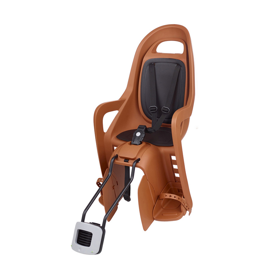 Siège enfant de vélo arrière POLISPORT Groovy Maxi FF 29" fixation cadre - caramel/noir