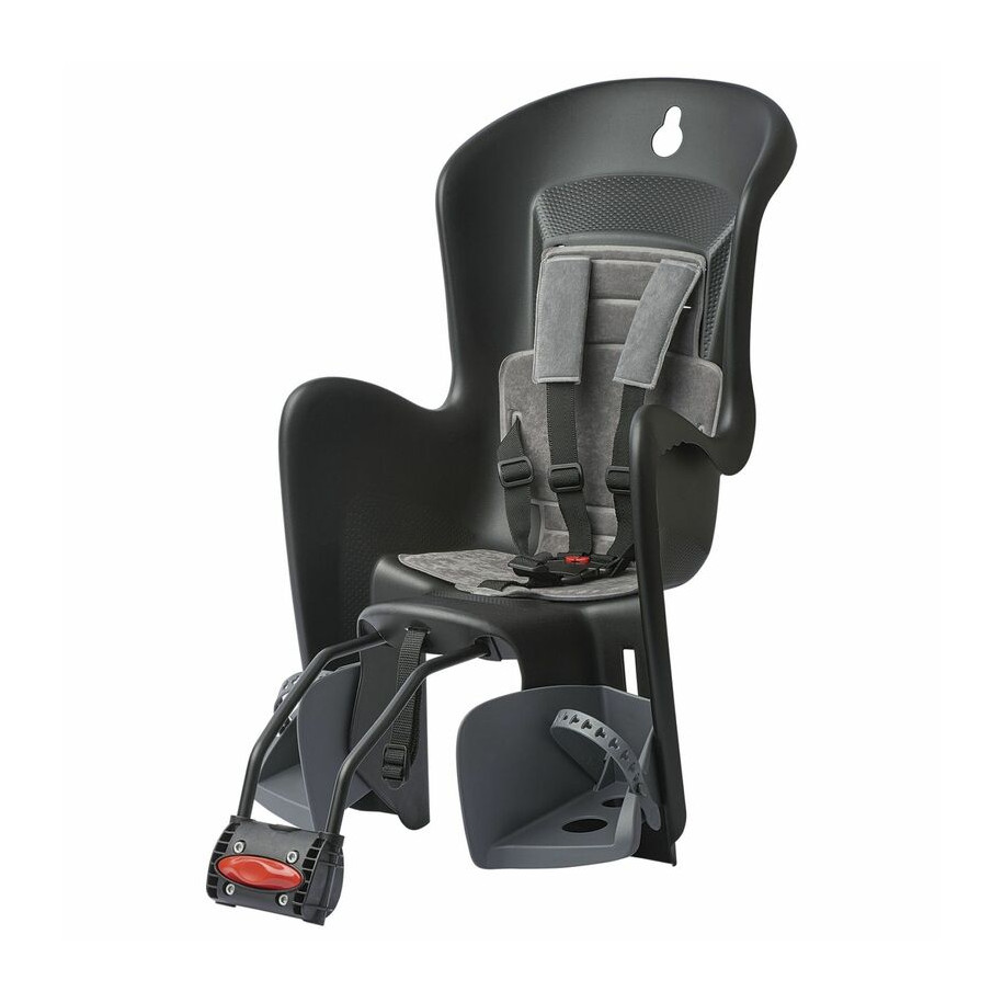 Siège enfant de vélo arrière POLISPORT Bilby Maxi FF fixation cadre - noir/gris foncé