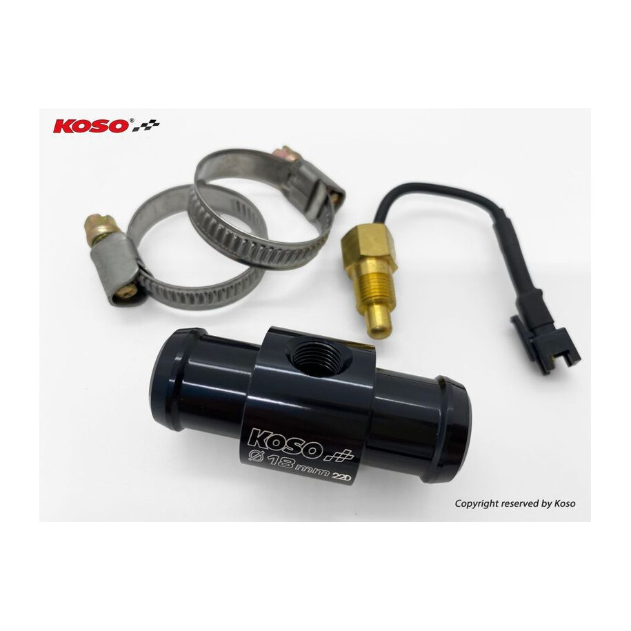 Adaptateur de sonde de température d'eau Koso pour durite Ø18mm