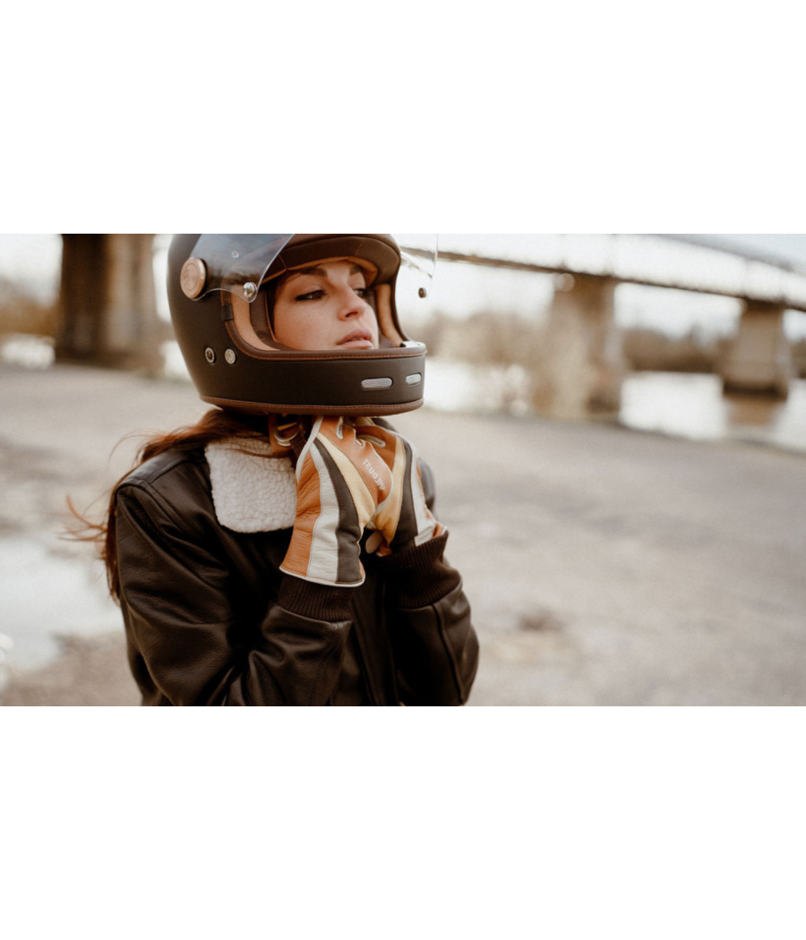 GANTS 70'S STRIPES - CAMEL  Wildust Sisters