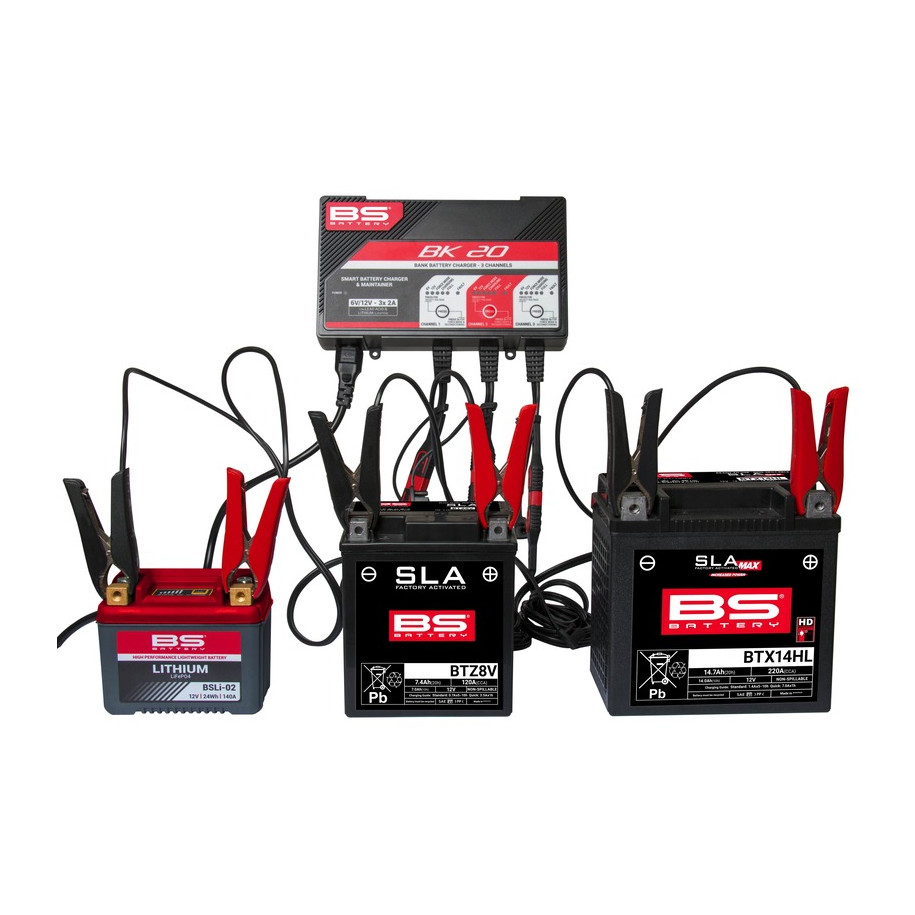 Chargeur de batterie intelligent BS BATTERY BK20 6V/12V 3x2A
