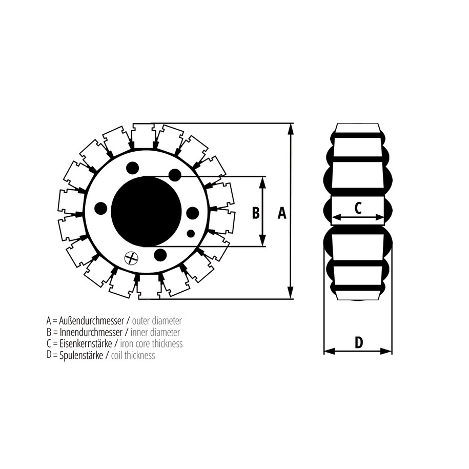 Stator ELECTROSPORT - Suzuki DL 1000 V-STROM