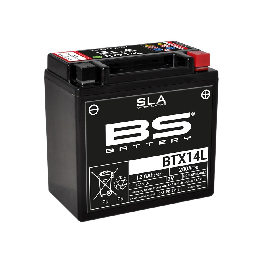 Batterie BS BATTERY SLA sans entretien activé usine - BTX14L