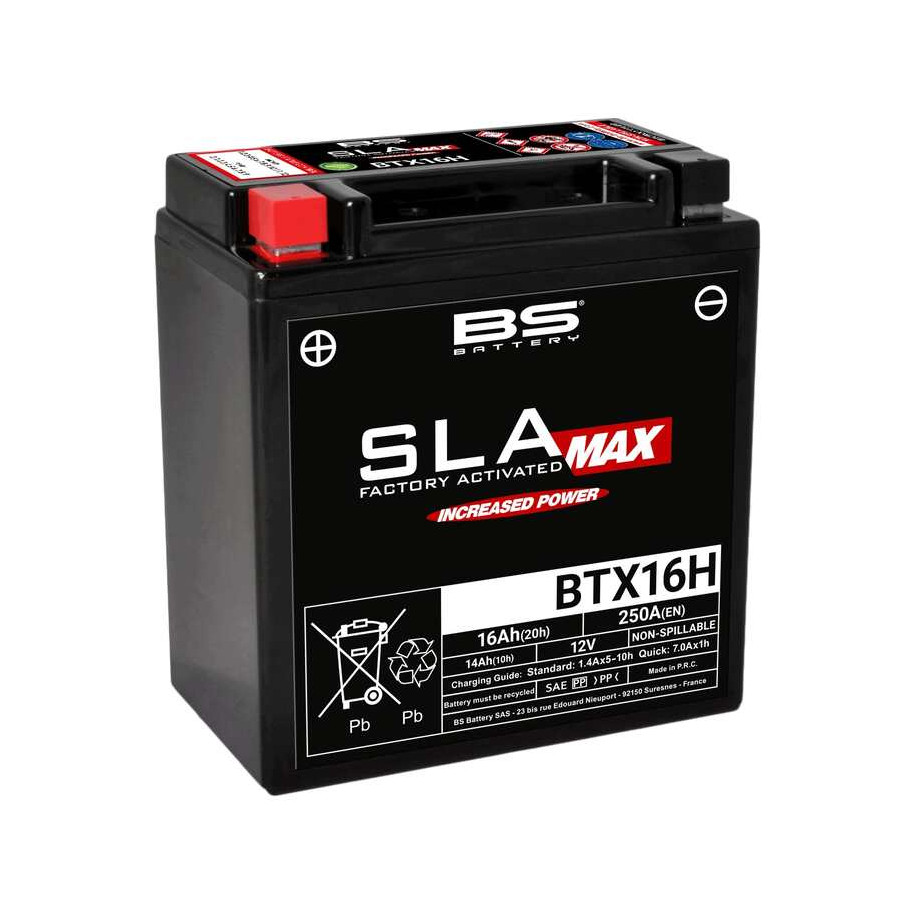 Batterie BS BATTERY SLA Max sans entretien activé usine - BTX16H
