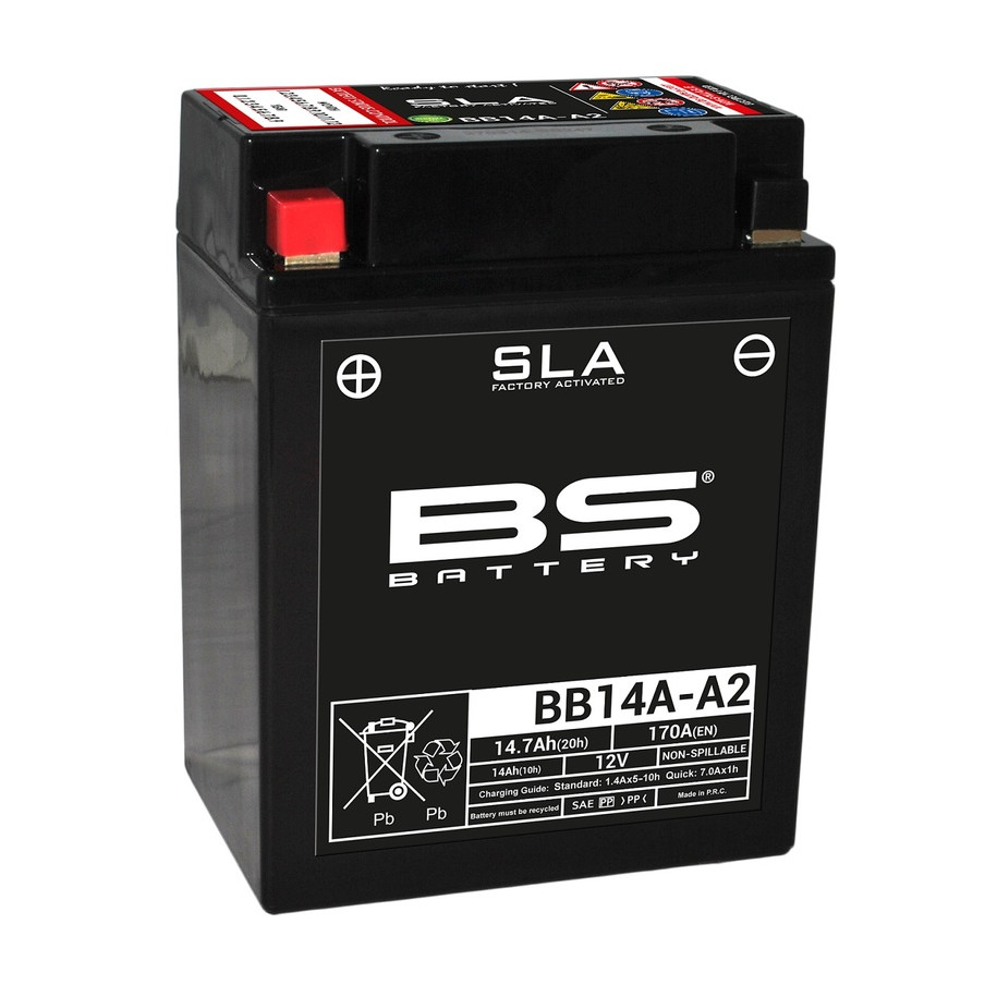 Batterie BS BATTERY SLA sans entretien activé usine - BB14A-A2