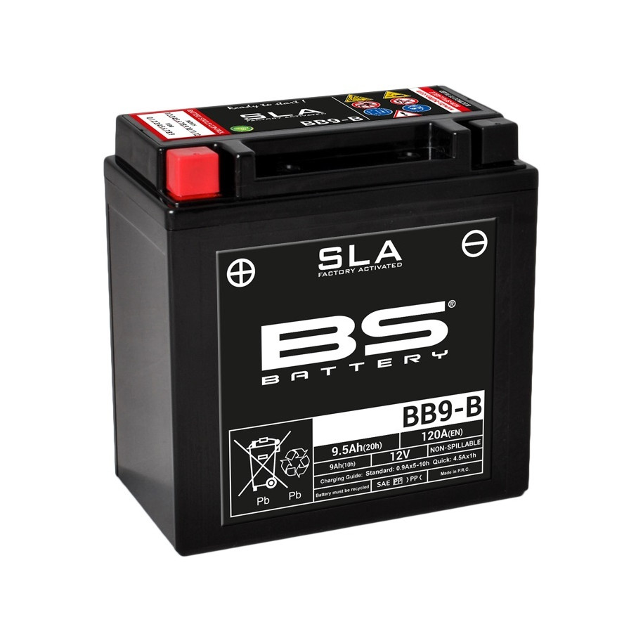 Batterie BS BATTERY SLA sans entretien activé usine - BB9-B
