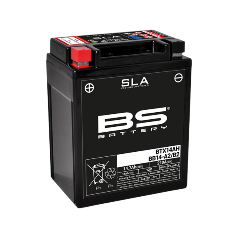 Batterie BS BATTERY SLA sans entretien activé usine - BTX14AH/BB14-A2/B2
