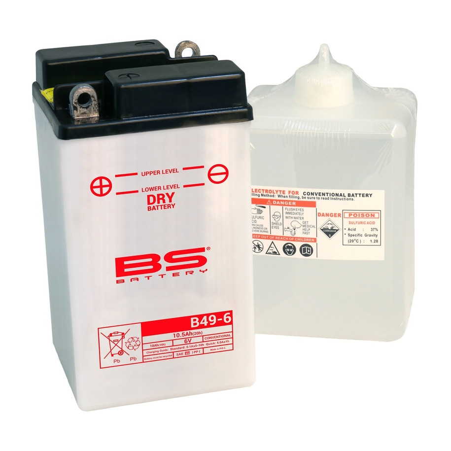 Batterie BS BATTERY conventionnelle avec pack acide - B49-6