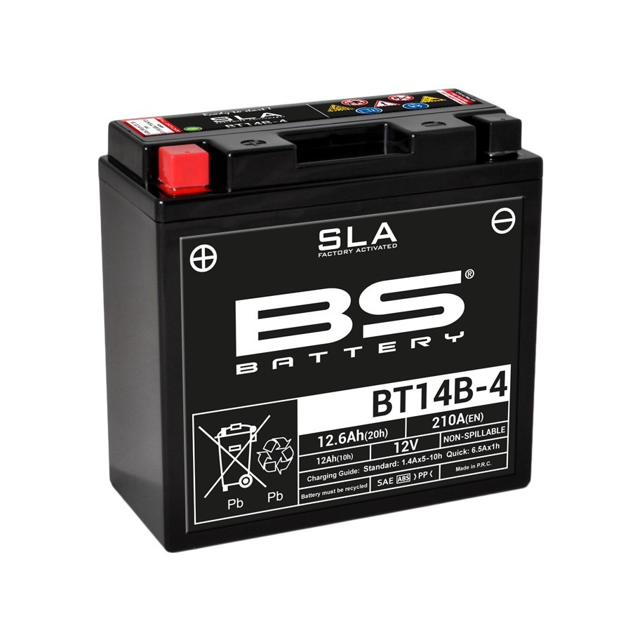 Batterie BS BATTERY SLA sans entretien activé usine - BT14B-4