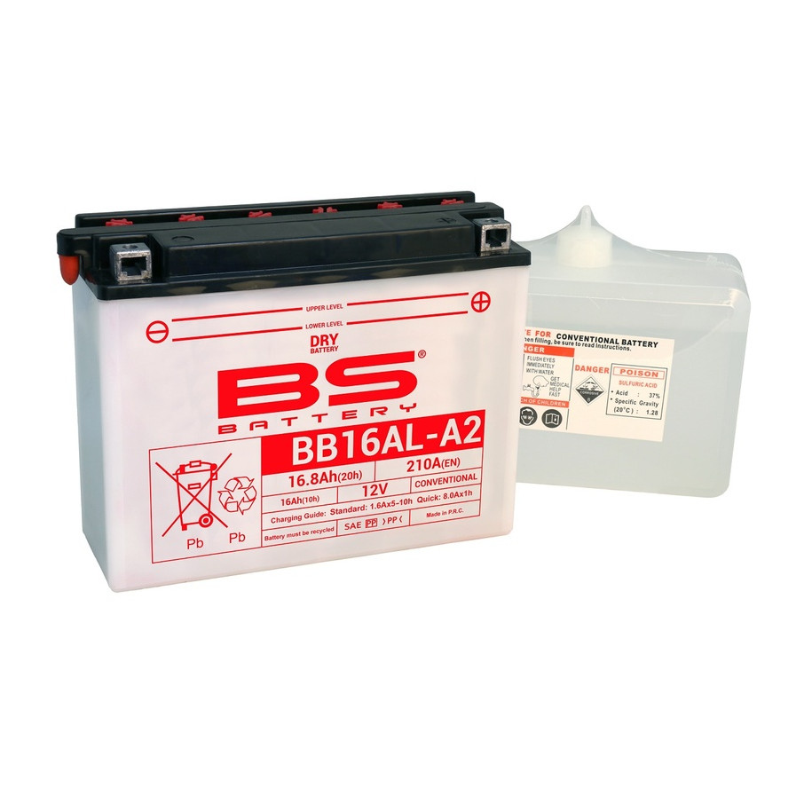 Batterie BS BATTERY Haute-performance avec pack acide - BB16AL-A2
