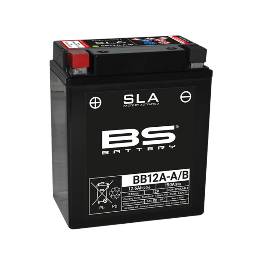 Batterie BS BATTERY SLA sans entretien activé usine - BB12A-A/B FA