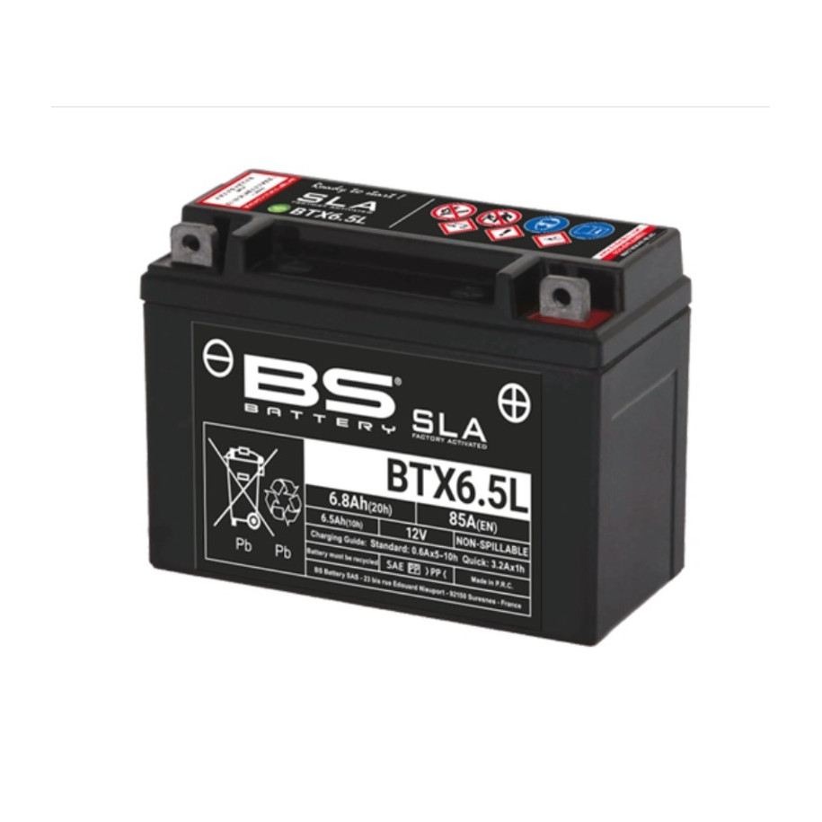 Batterie BS BATTERY SLA sans entretien activée usine - BTX6.5L 