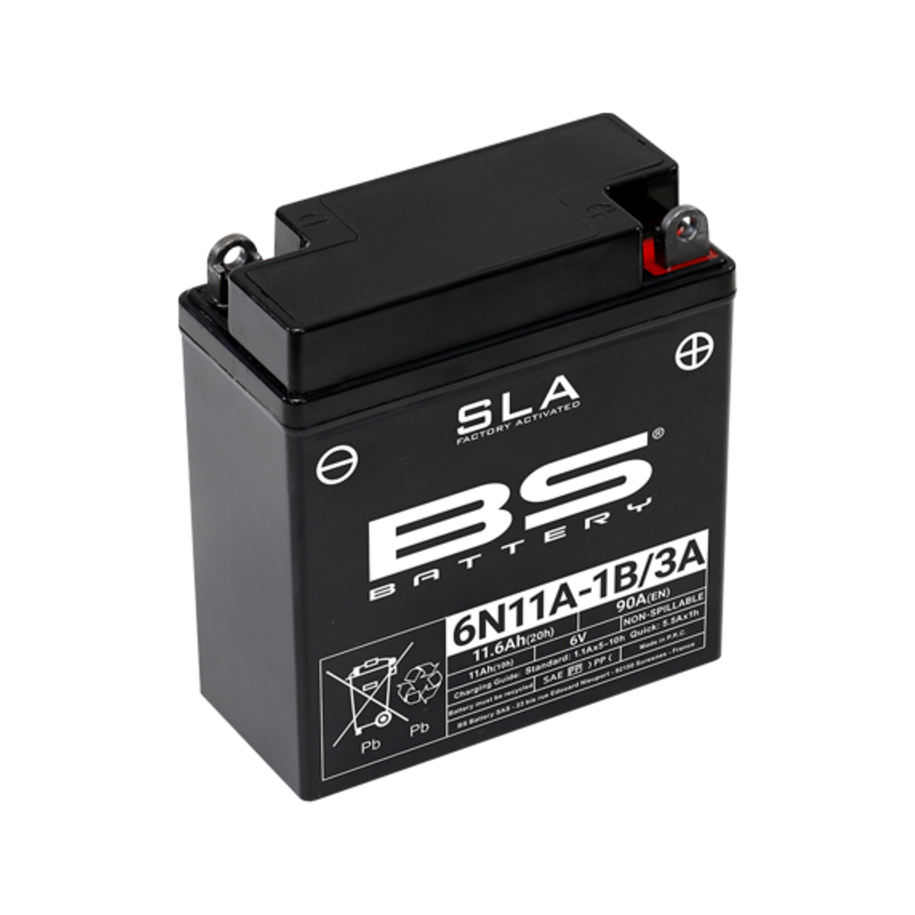 Batterie BS BATTERY SLA sans entretien activé usine - 6N11A-1B/3A