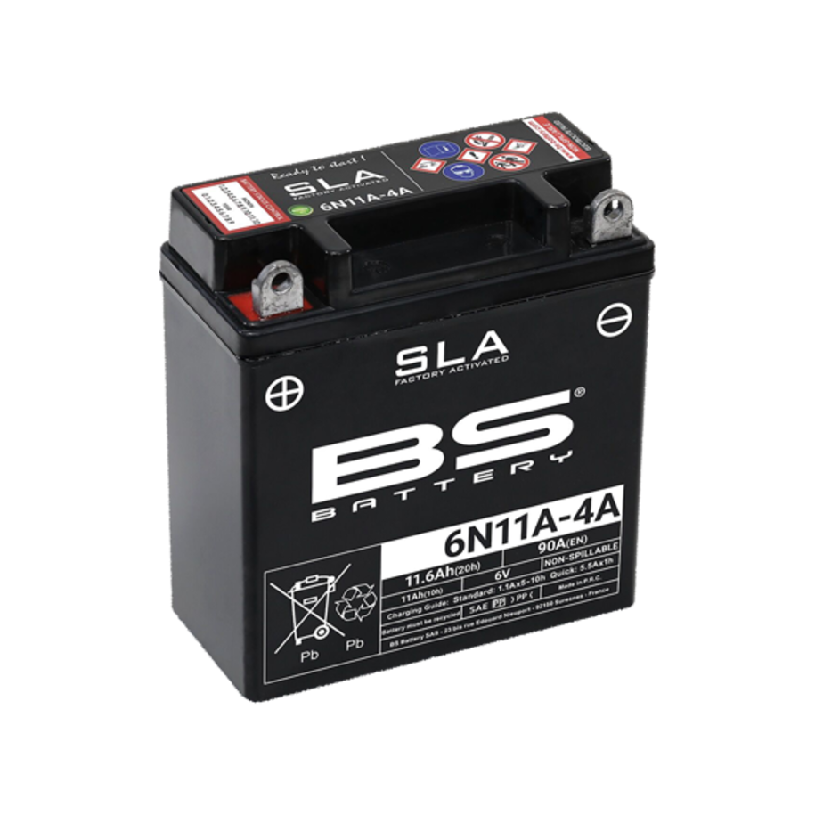 Batterie BS BATTERY SLA sans entretien activé usine - 6N11A-4A