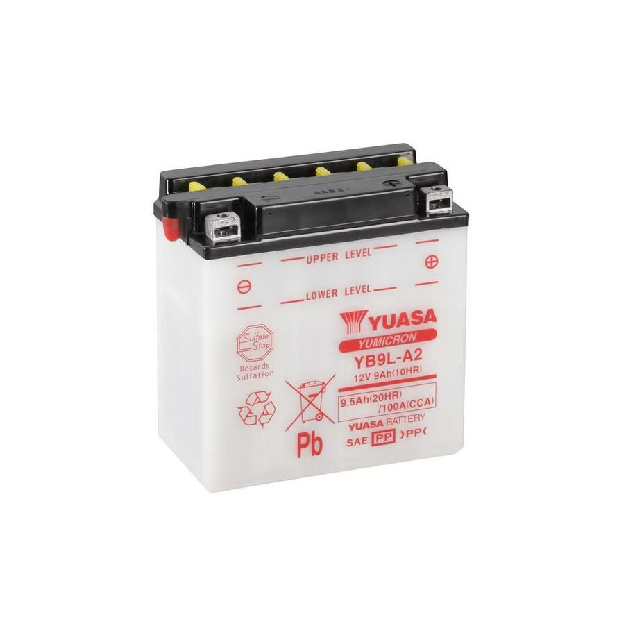 Batterie YUASA conventionnelle sans pack acide - YB9L-A2