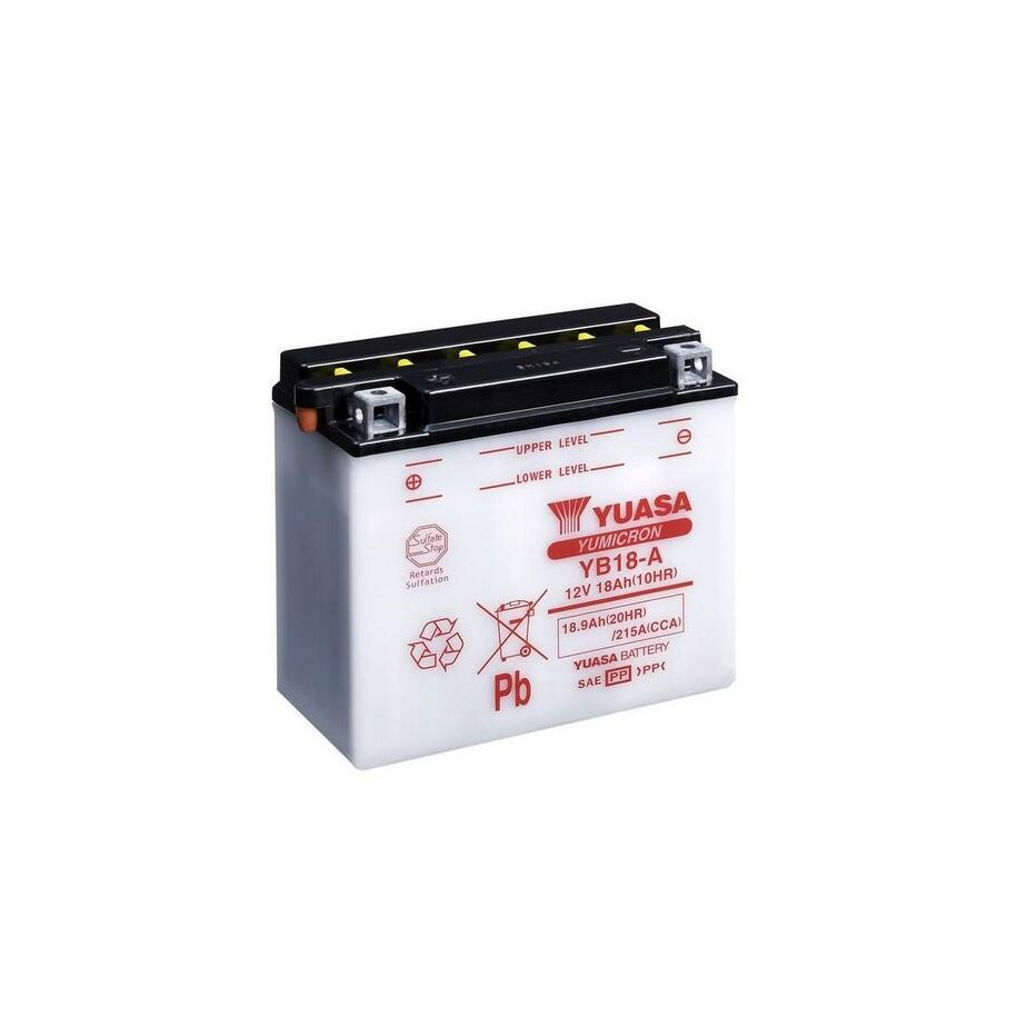 Batterie YUASA conventionnelle sans pack acide - YB18-A
