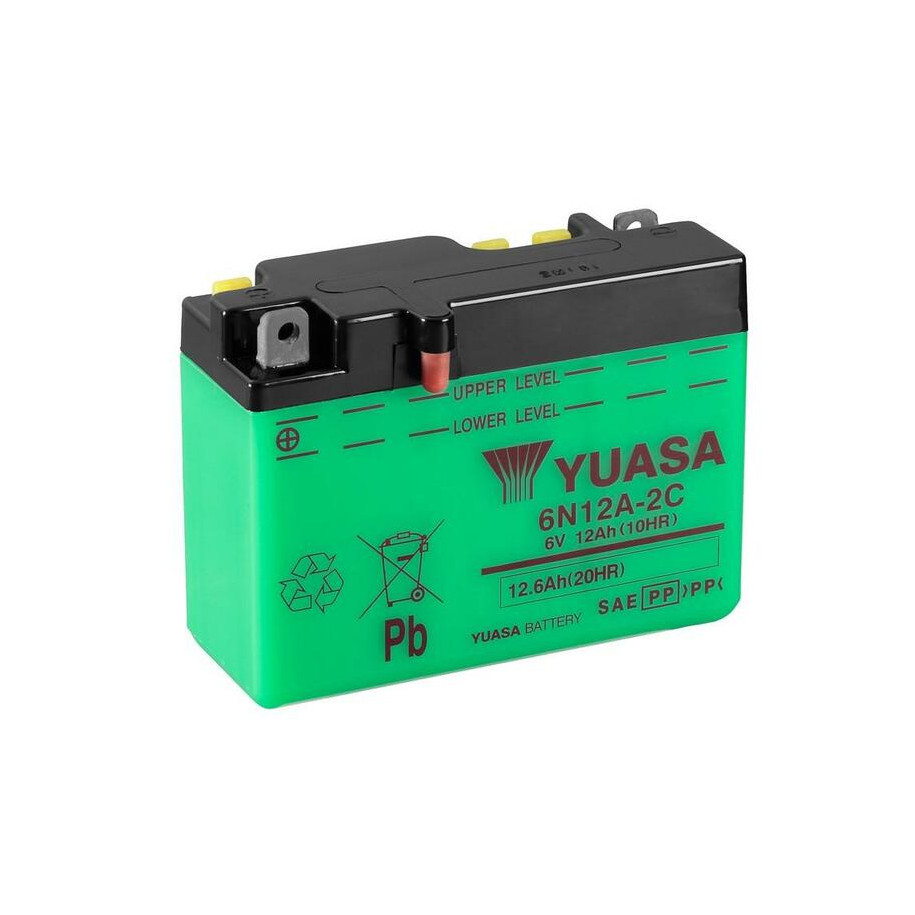 Batterie YUASA conventionnelle sans pack acide - 6N12A-2C/B54-6