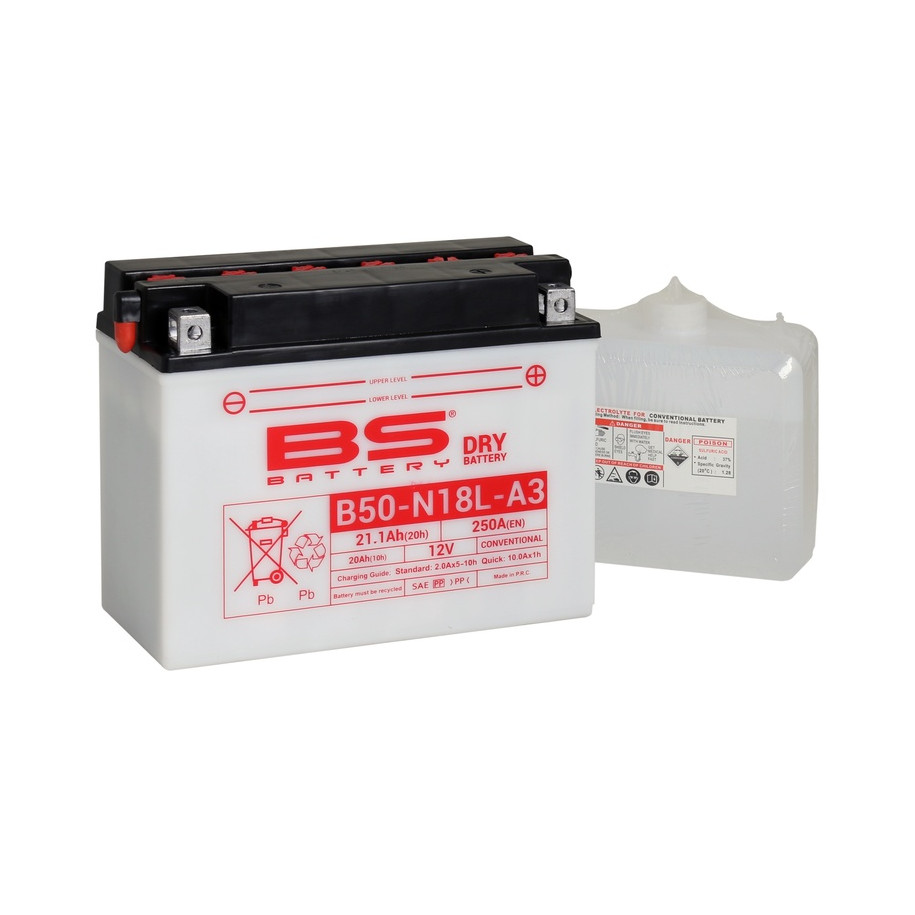 Batterie BS BATTERY Haute-performance avec pack acide - B50-N18L-A3