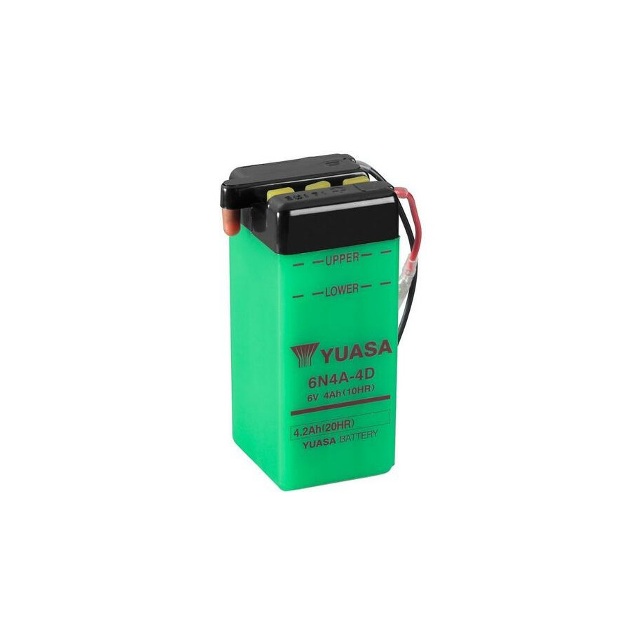 Batterie YUASA conventionnelle sans pack acide - 6N4A-4D