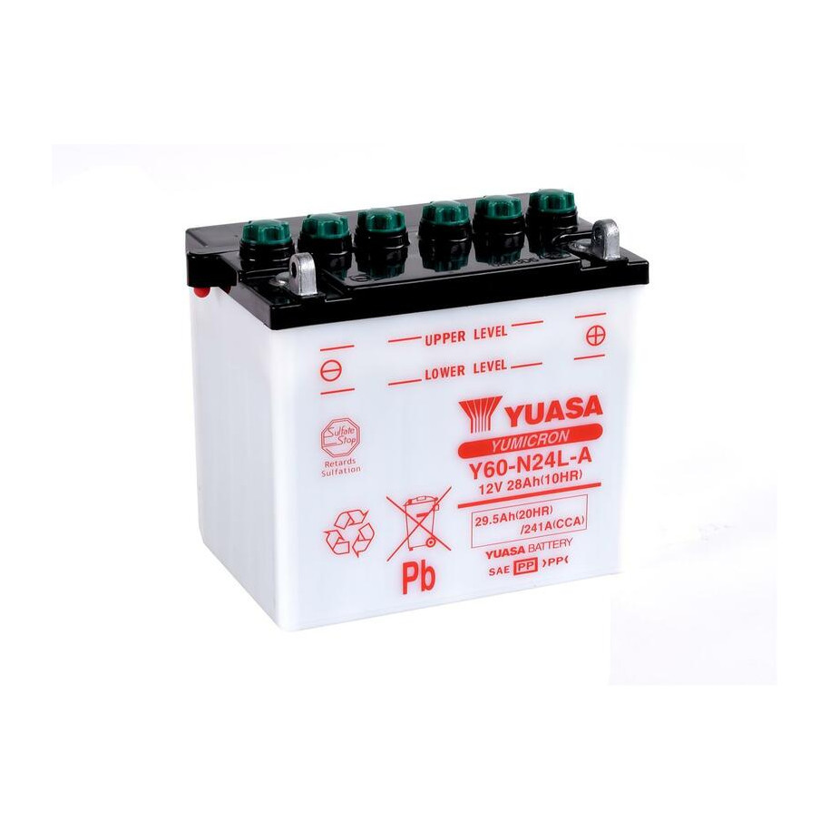 Batterie YUASA conventionnelle sans pack acide - Y60-N24L-A