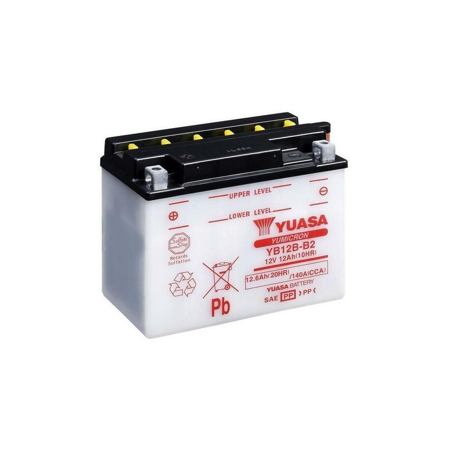 Batterie YUASA conventionnelle sans pack acide - YB12B-B2