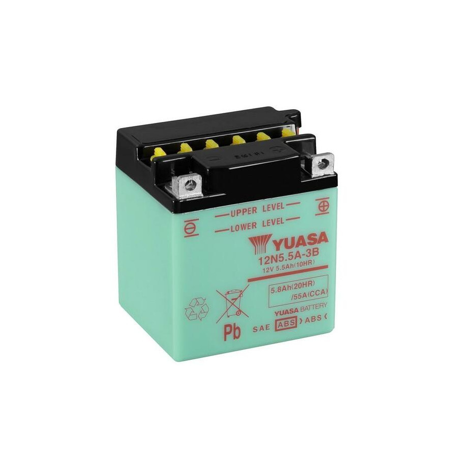 Batterie YUASA conventionnelle sans pack acide - 12N5.5A-3B