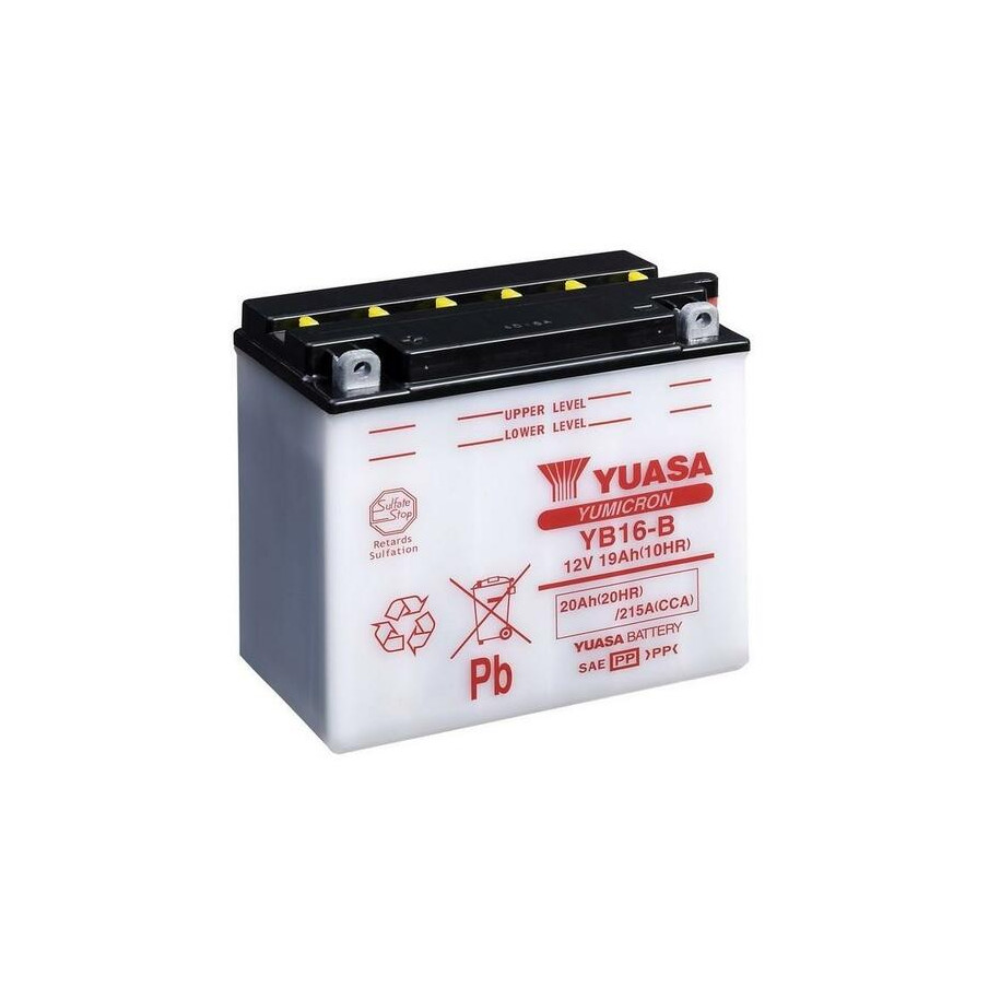 Batterie YUASA conventionnelle sans pack acide - YB16-B