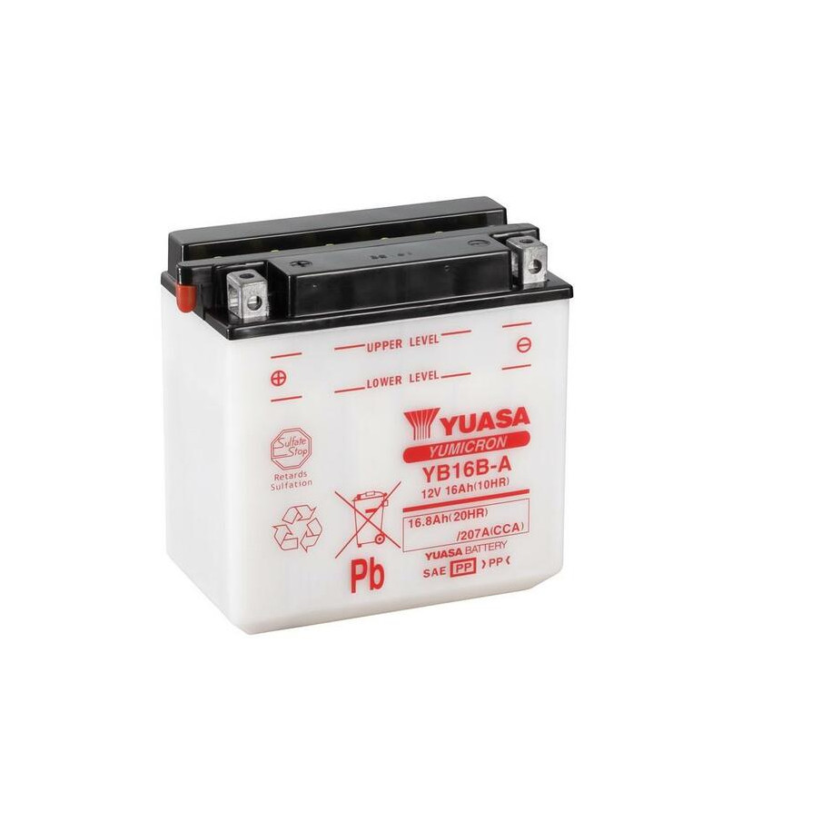 Batterie YUASA conventionnelle sans pack acide - YB16B-A
