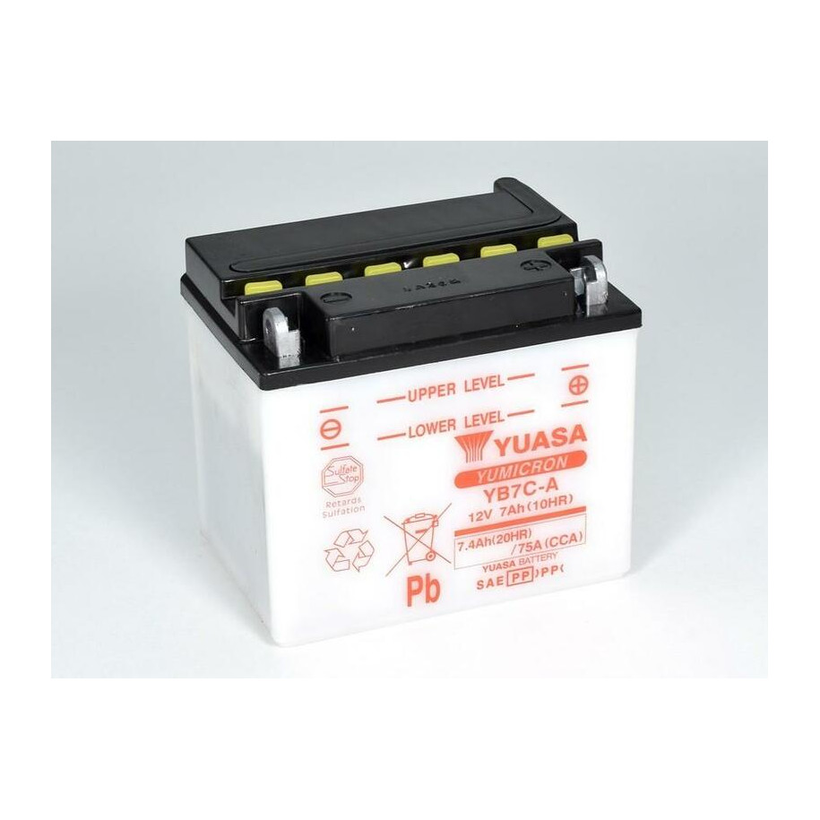 Batterie YUASA conventionnelle sans pack acide - YB7C-A