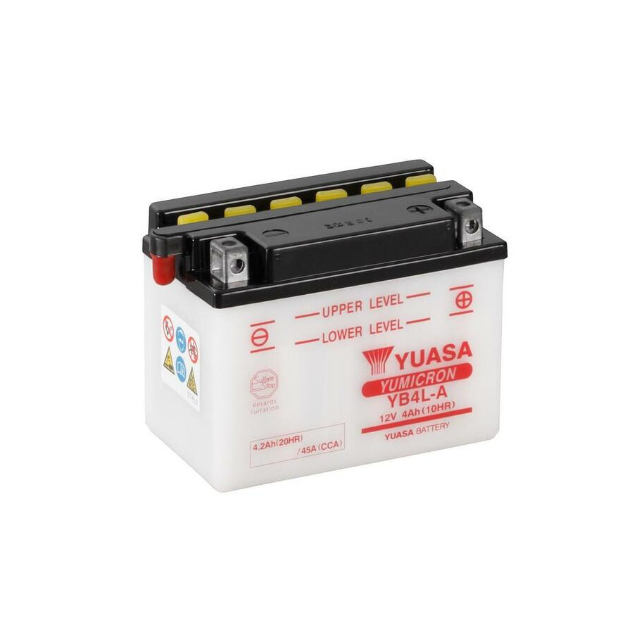 Batterie YUASA conventionnelle sans pack acide - YB4L-A
