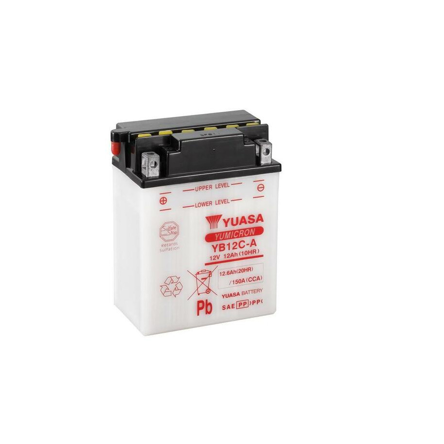 Batterie YUASA conventionnelle sans pack acide - YB12C-A