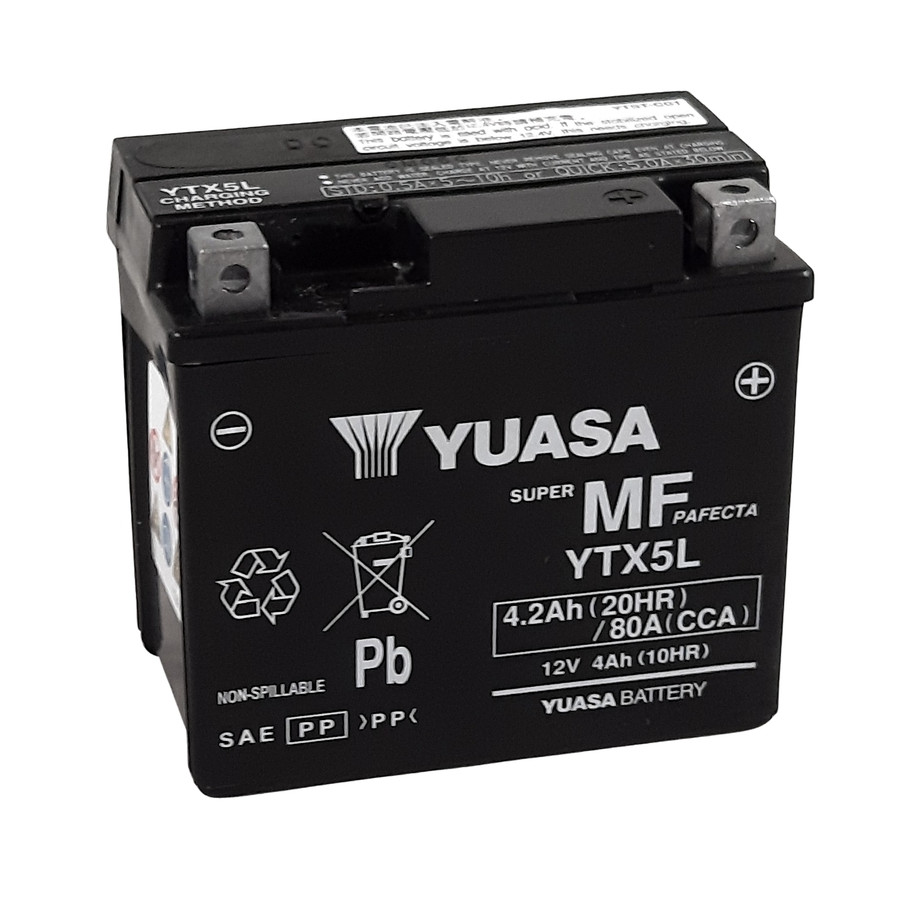 Batterie YUASA W/C sans entretien activée usine - YTX5L FA