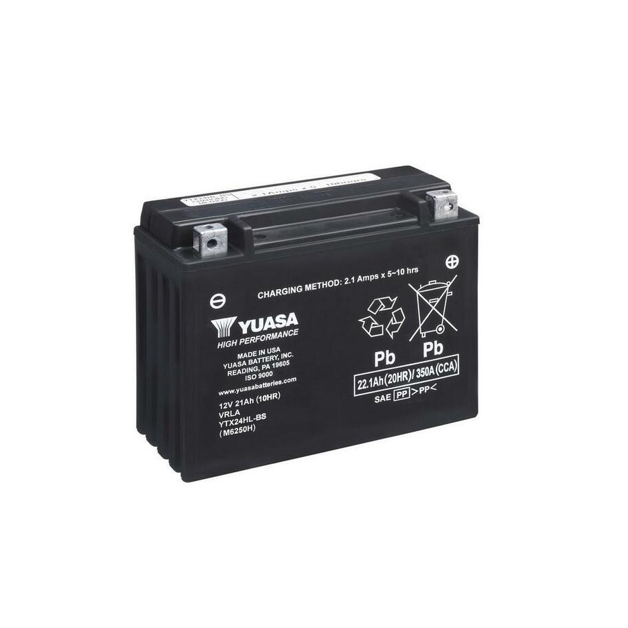 Batterie YUASA sans entretien avec pack acide - YTX24HL-BS