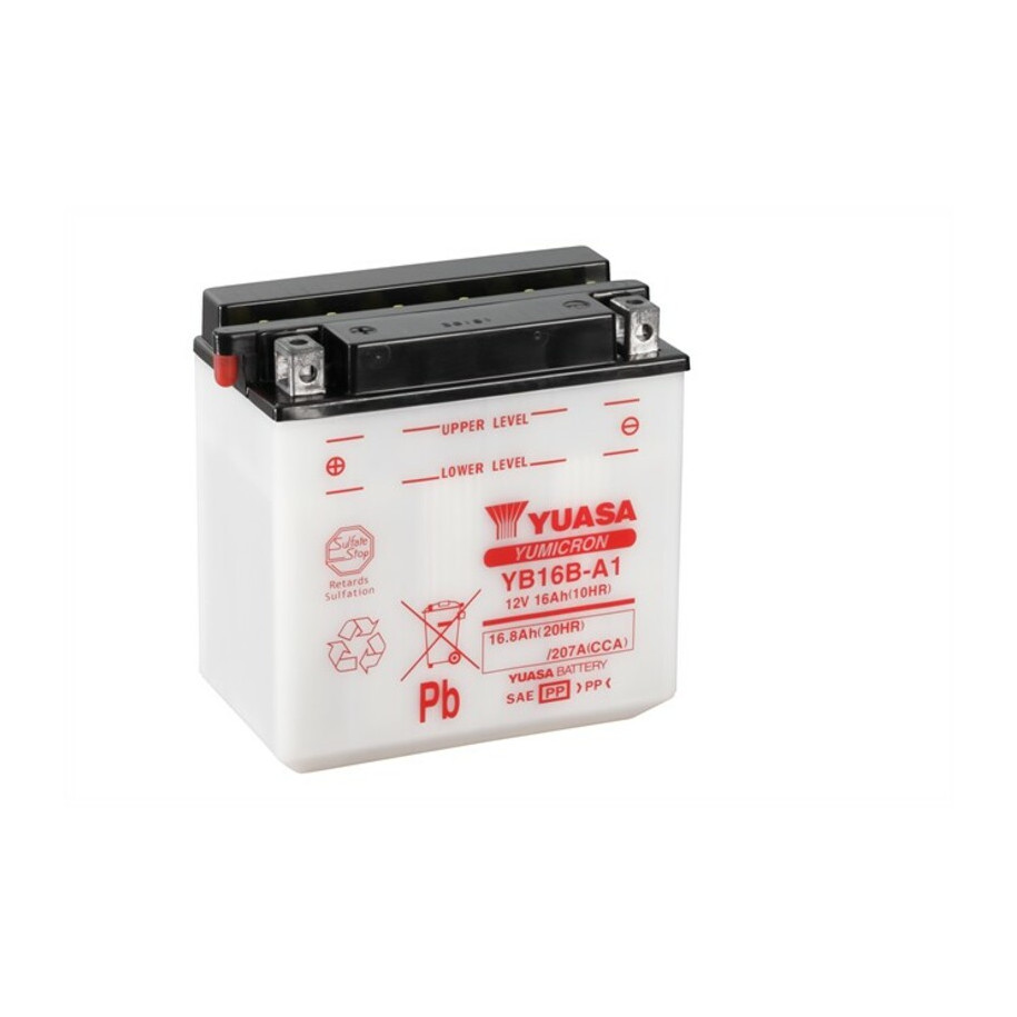 Batterie YUASA conventionnelle sans pack acide - YB16BA-1