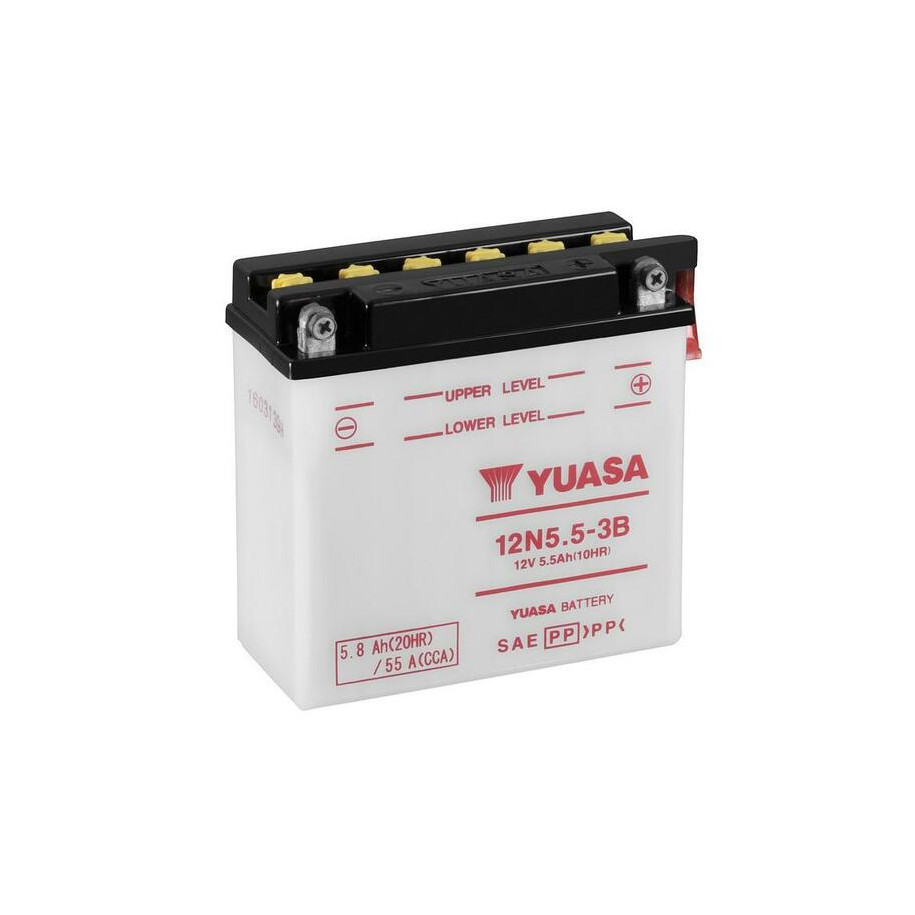 Batterie YUASA conventionnelle sans pack acide - 12N5.5-3B