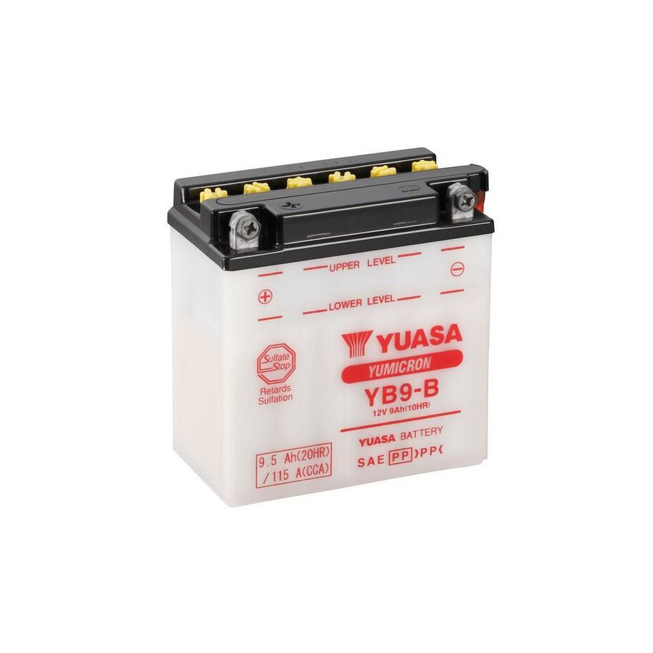 Batterie YUASA conventionnelle avec pack acide - YB9-B