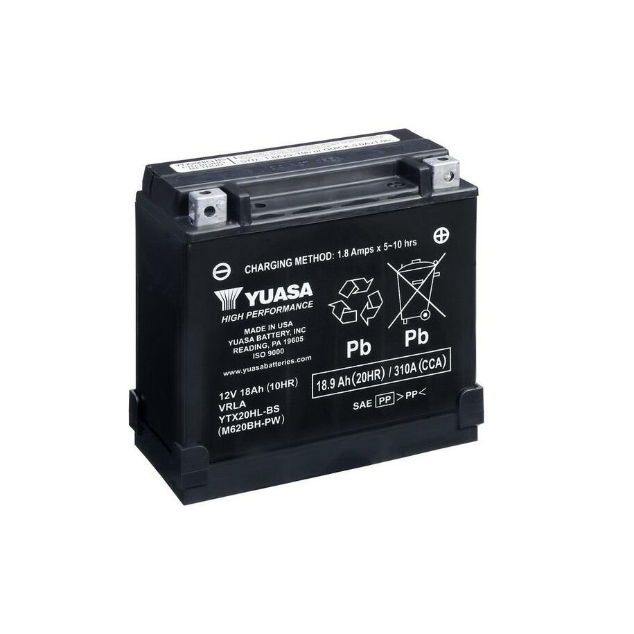 Batterie YUASA sans entretien avec pack acide - YTX20HL-BS-PW