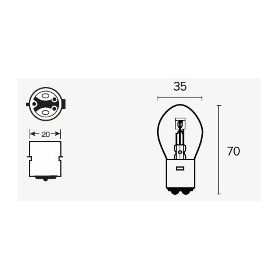 Ampoule TECNIUM S1 12V 25/25W - x10