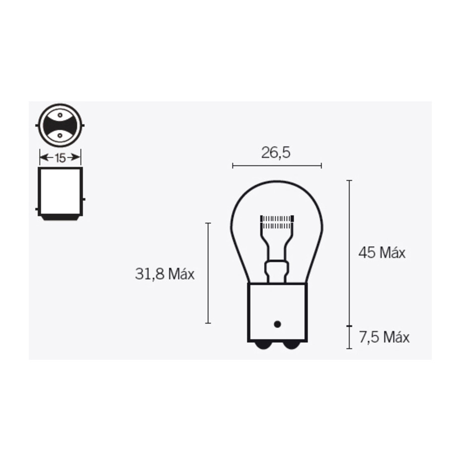 Ampoule TECNIUM S25 12V 21/5W - x10 Ampoule TECNIUM S25 12V 21/5W - x10